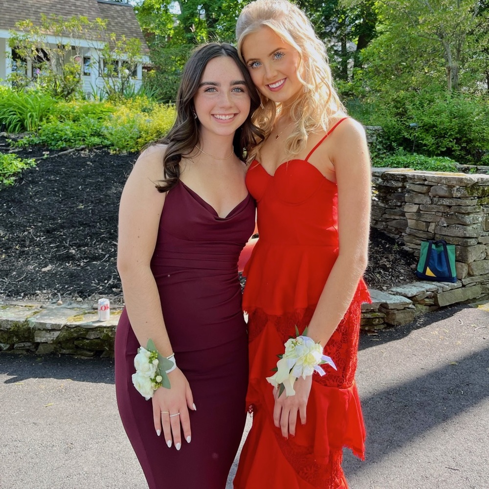 Zelda Fitz Gown in Red Majorelle